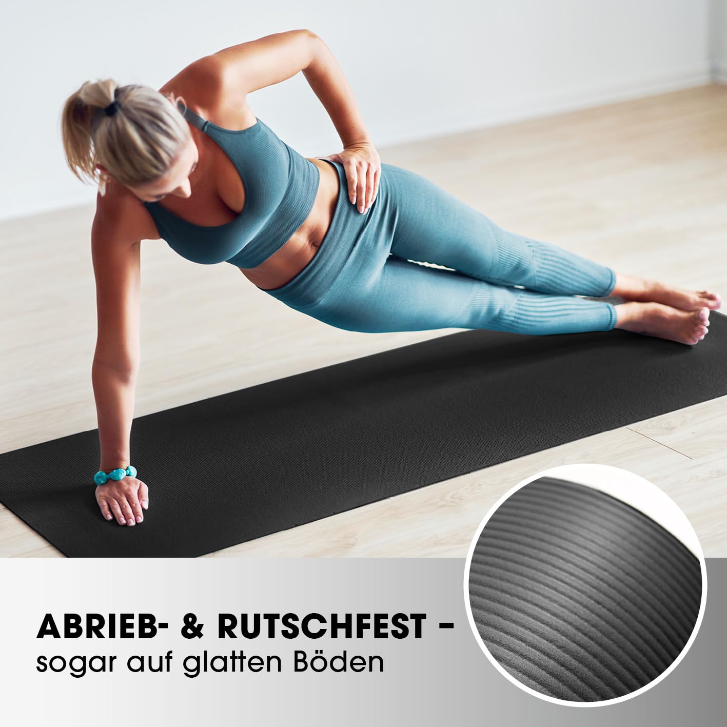 #DoYourFitness Fitnessmatte rutschfest | 183x61cm oder XXL 190x100cm | 0,8-2cm hoch | Gelenkschonende Gymnastikmatte | Yogamatte | Einsteiger und Fortgeschrittene | Indoor/Outdoor geeignet
