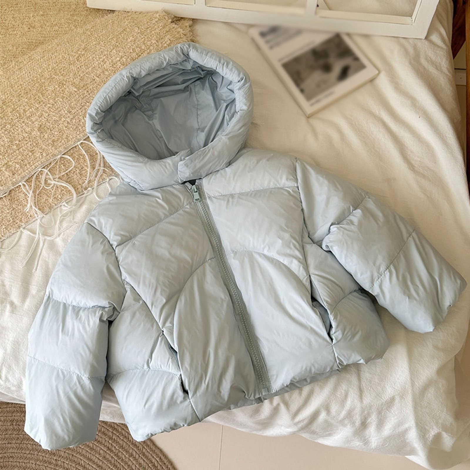 Genérico Abrigo Acolchado NiñA,Chaqueta De Invierno Para NiñAs Abrigo TéRmico Grueso Y CáLido Resistente Al Viento Y Al FríO Para NiñOs PequeñOs Y JóVenes