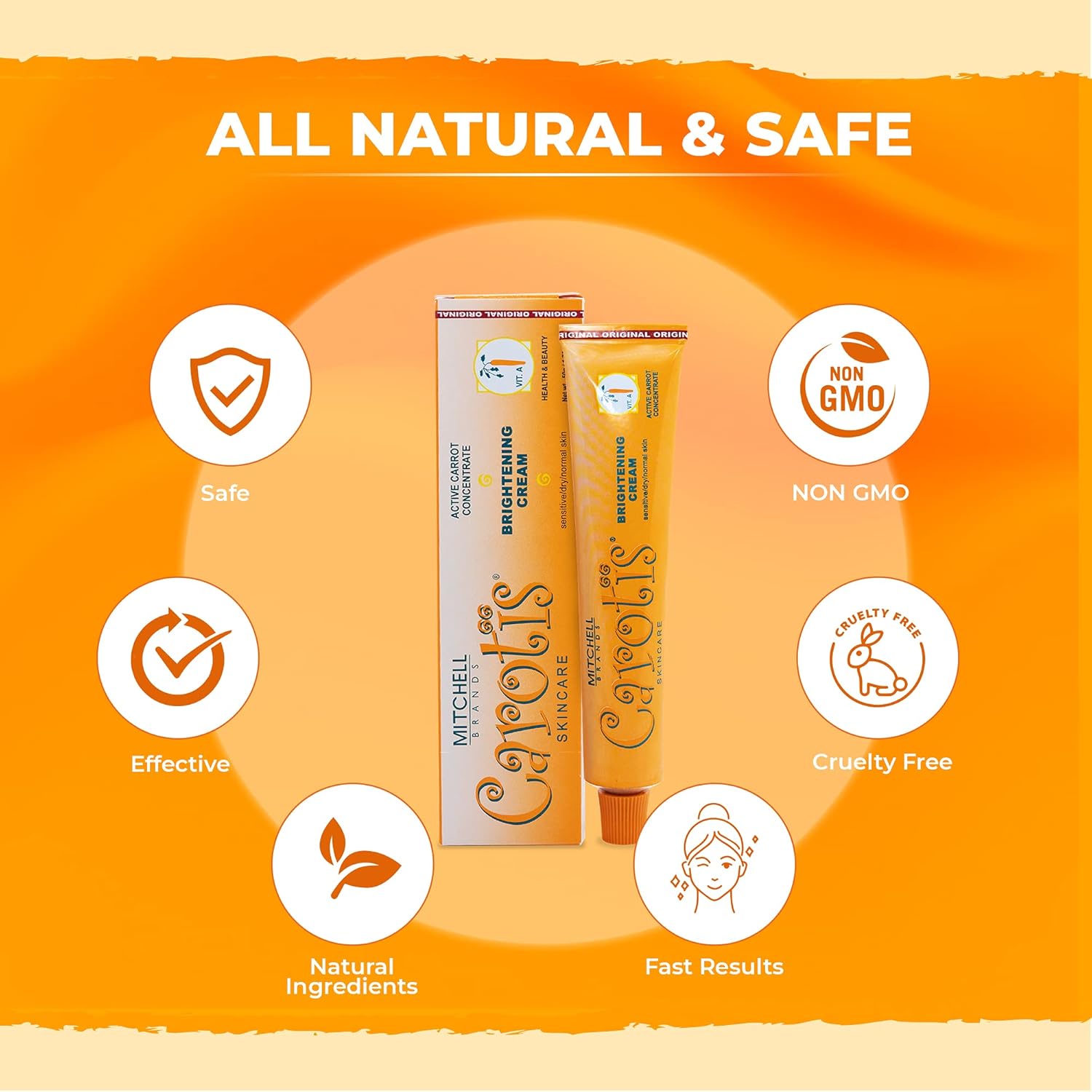 CAROTÏS, Skin Brightening Cream | 1.7 Fl oz / 50 g | Helps to Remove Pigments on: Face, Knees, Body, Armpit, and Private Areas | Brightening Gel with Carrot Oil, Alpha Arbutin, Shea Butter - Image 7