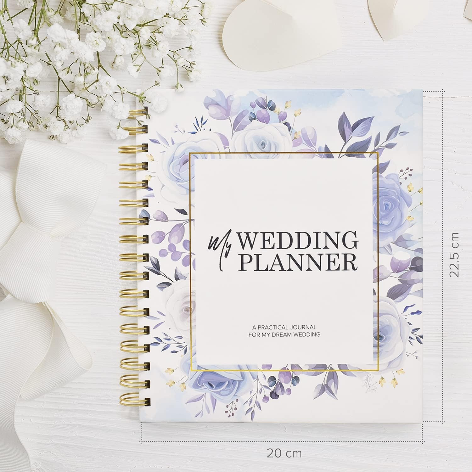 Joeji's Kitchen Quaderno per pianificazione Nuziale - Quaderno e planner per Matrimoni - design floreale - Regalo di Fidanzamento perfetto - Regalo per Matrimonio - Inglese