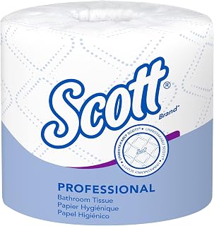 Scott® Professional Standard Roll Toilet Paper (04460), with Elevated Design, 2-Ply, White, Individually wrapped, (550 Sheets/Roll, 80 Rolls/Case, 44,000 Sheets/Case)