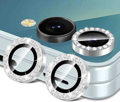 Miniatura 121 de Protector de lente de cámara para Samsung Galaxy S25 FE, cubierta individual de lente de vidrio templado con anillo de metal, [fuerte adsorción]