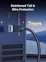 Vista 5 de UGREEN Cable Ethernet Cat 8 de 1.5 pies, cable de red trenzado de alta velocidad de 40 Gbps 2000 Mhz, cable de red Cat8 RJ45 blindado
