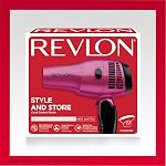 Revlon RVDR5012FPNK Ionic Ceramic Hair Dryer, Tourmaline Technology, Travel Friendly, Retractable Cord, Folding Hair Dryer, 1875W, Pink