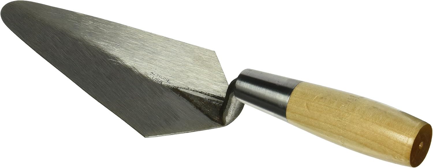 Kraft Tool RO74 W. Rose Standard Shank Buttering Specialty Trowel with 5-Inch Wood Handle, 7-1/2-Inch