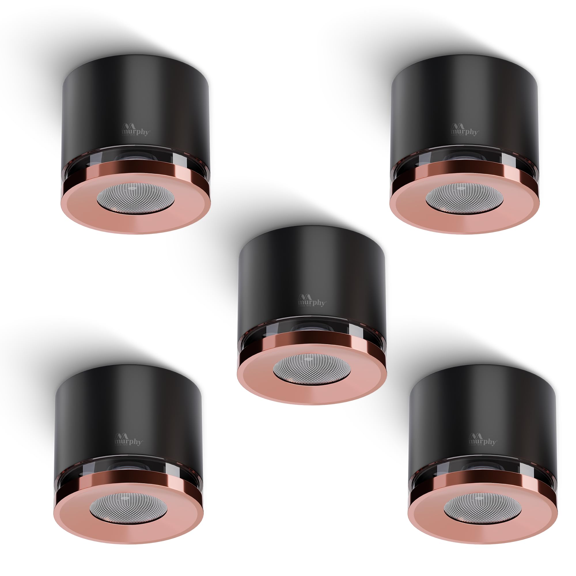 Murphy 3W LED Crystal Surface Mount Light | Warm White | Premium Cylindrical Design | Compact 40mm Height | Efficient Heat Conduction | BIS Approved | 2 Years Warranty | Pack of 5