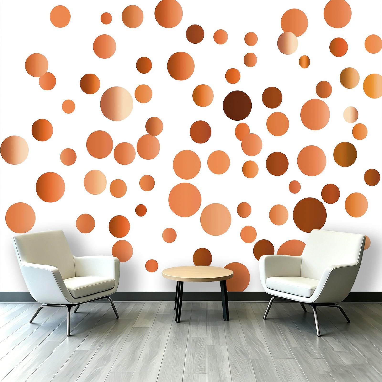 Générique Panoramiczna tapeta minimalistyczna geometria 200 x 140 cm (dł. x wys.), dekoracja ścienna do pokoju dziecięcego salon kuchnia - gobelin unikalny i nowoczesny design - wzory w kropki