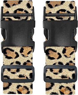 Nuxovilar Leopard Luggage Straps 2-Pack