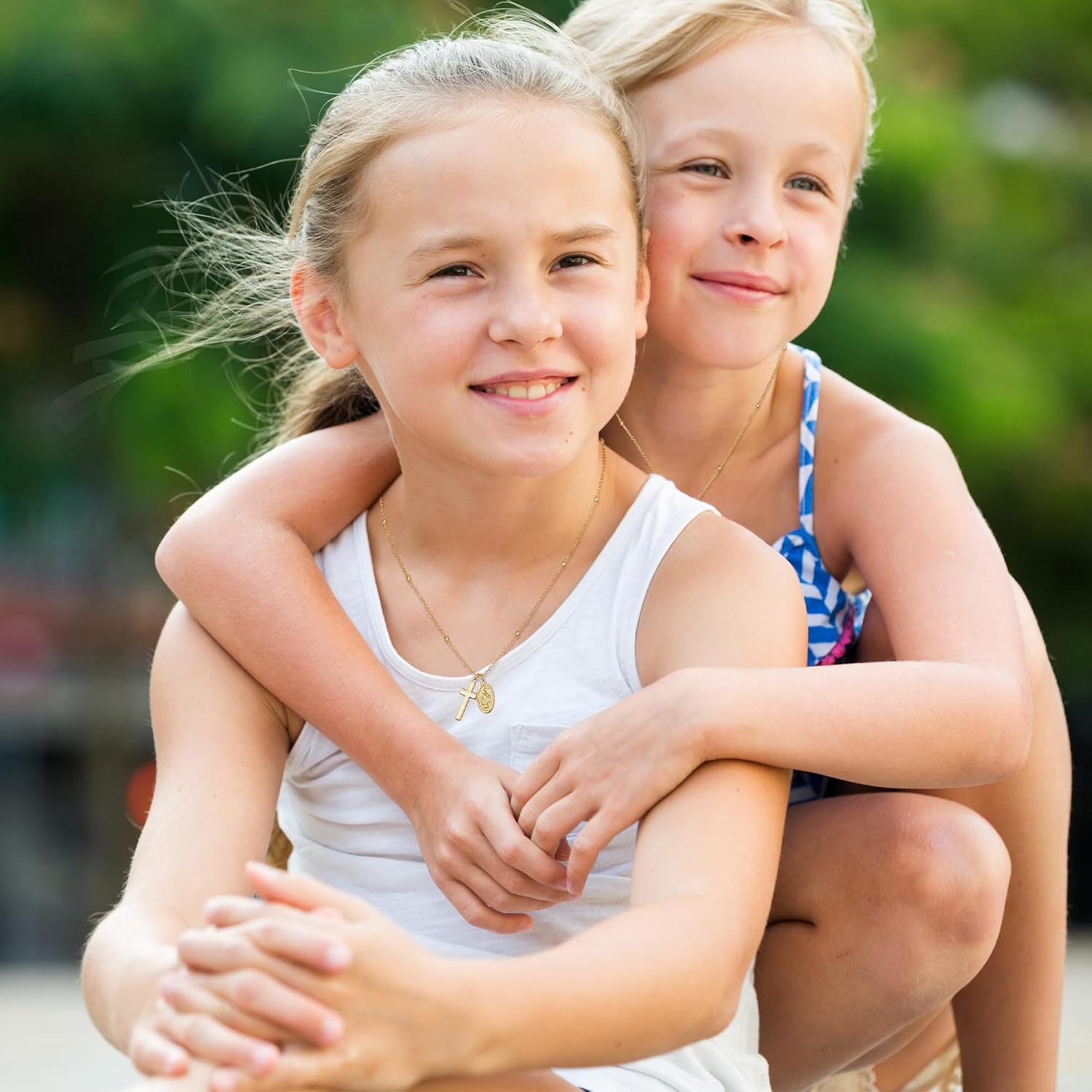 Catholic Virgin Mary Cross Necklace for Girls Women, First Communion Confirmation Baptism Gifts Religious Jewelry 16+3 Inches - Image 4