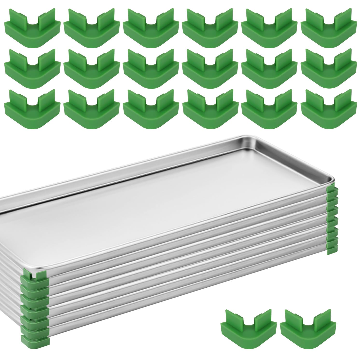 Apiladores de bandeja de plástico para hornear con diseño vertical para seis niveles