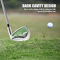 Vista 4 de MAZEL Hierro de golf individual 1,2,3,4,5,6,7,8,9, Hierro de golf con ejes de acero para golfistas diestros