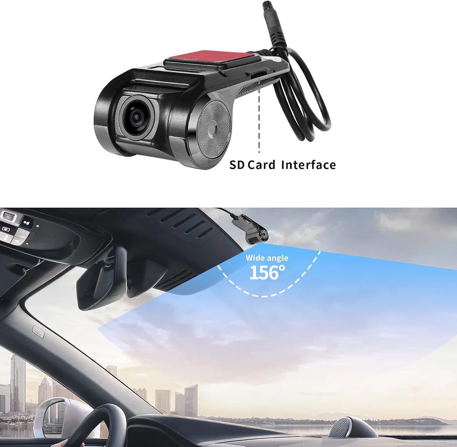 Caméra embarquée DVR ATOTO AC-44P2-Capteur Sony pour l'enregistrement d'images-Vidéo à la Fin de la caméra-Compatible avec Les séries A5L/A6 PF/S8 MS.Non Compatible avec Les séries V10,S8L,F7,PND,X10