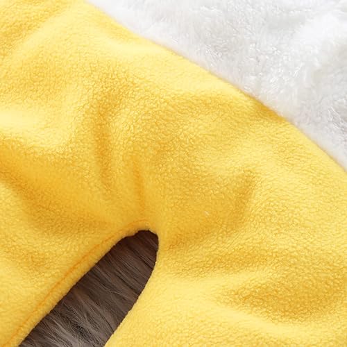 Miniatura 8 de Disfraz de pollo para bebés y niñas disfraz de cosplay de invierno de forro polar  conjunto de zapatos de sombrero blanco 3-6 meses