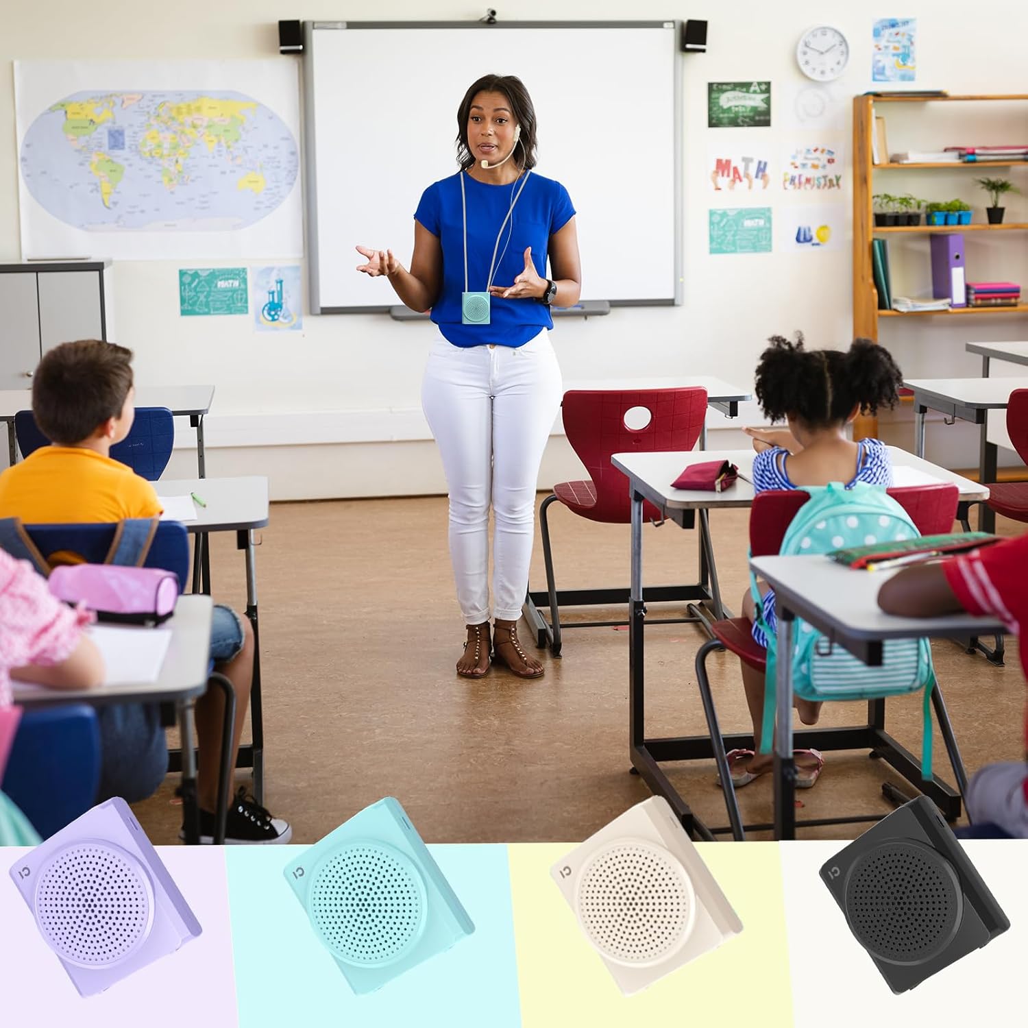 SHIDU Voice Amplifier for Teachers, Portable Voice Amplifier, Portable Megaphone Speaker Headset System, Microphone with Speaker for Classroom, Meeting, Speech, Yoga, Tour Guide (Blue) - Image 7