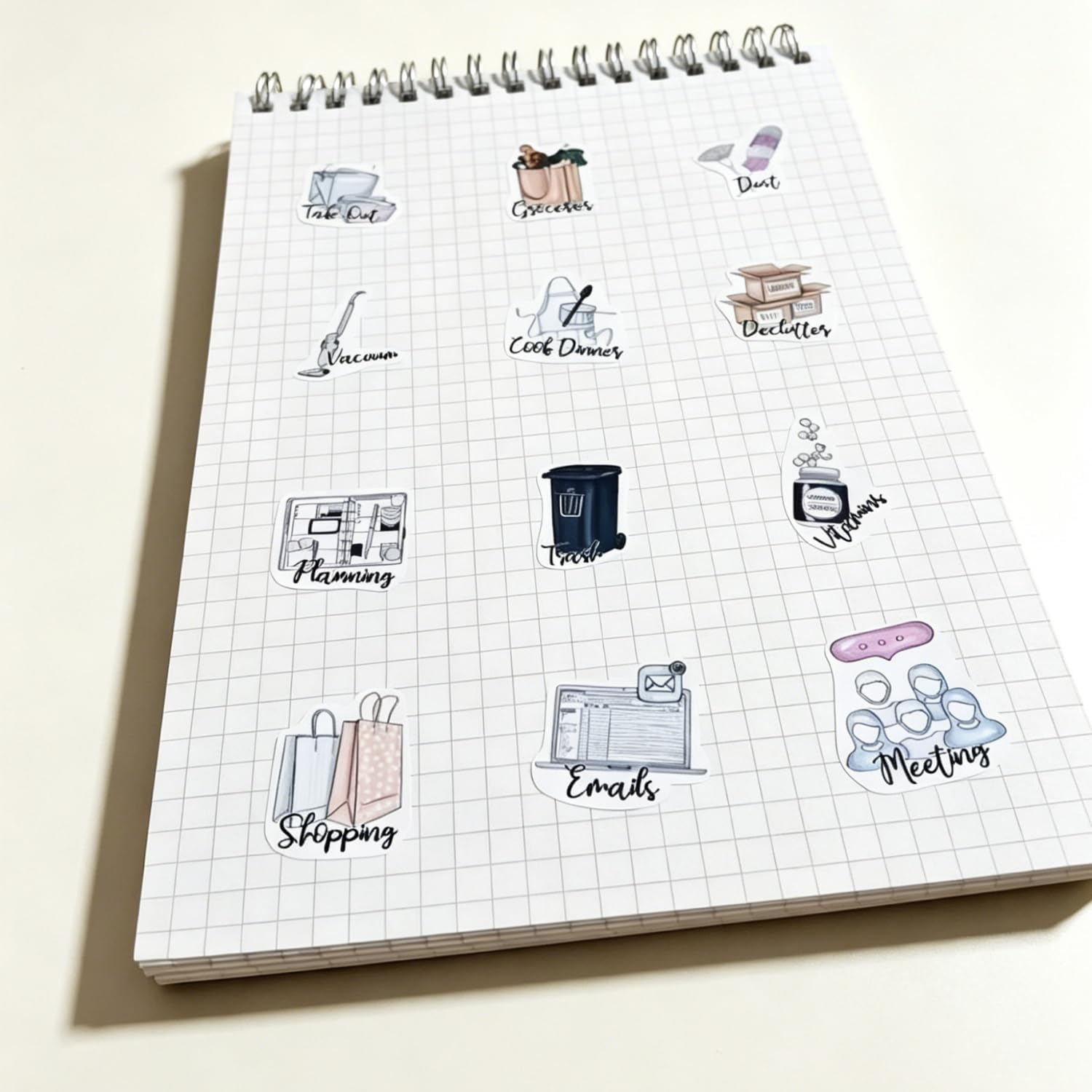 Seasonstorm Woman Kawaii Daily Housework Words Aesthetic Happy Planner Diary Journal Stationery Scrapbooking Stickers Travel Art Supplies image 2