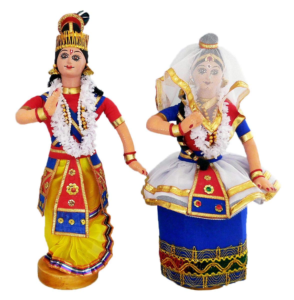 小物 manipuri DollsofIndia Pair of Manipuri Dancers - Cloth Doll - Height - 12 x