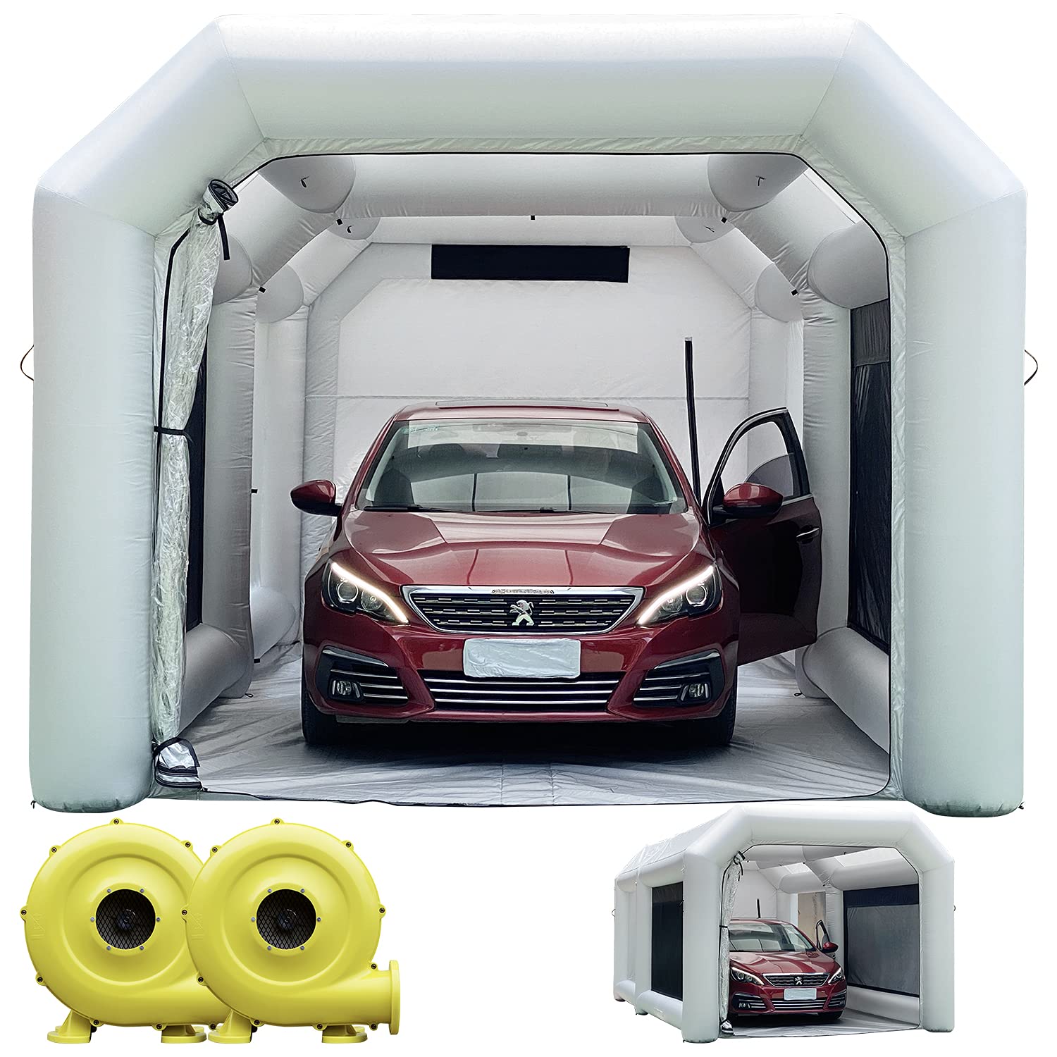 Buy WARSUN Inflatable Paint Booth 20x11.5x9Ft with Double & Oversized