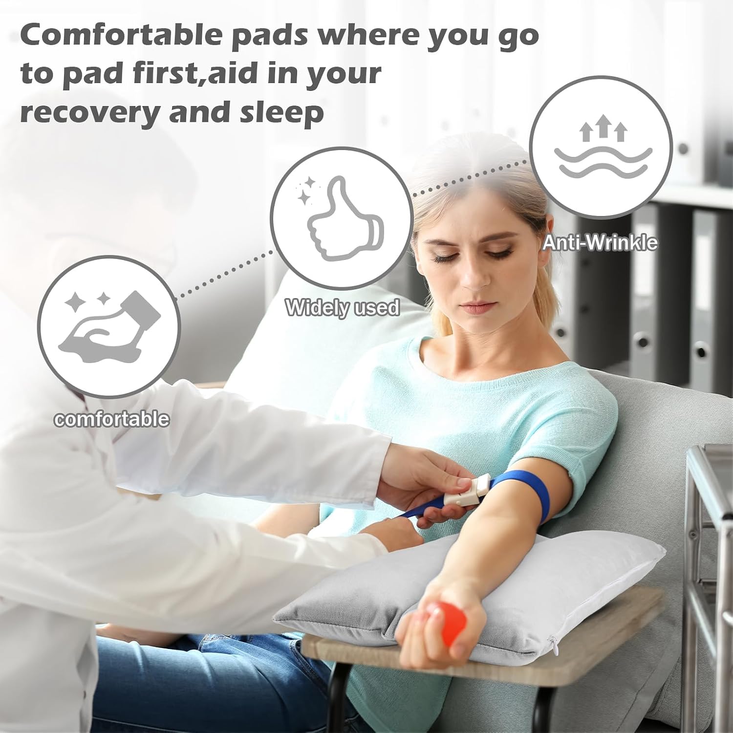 Comfortable Arm Rest Pillow for Better Sleep and Recovery Ideal Support for Swelling, Injury and Surgery Recovery Perfect for Side Sleepers(Light Gray)