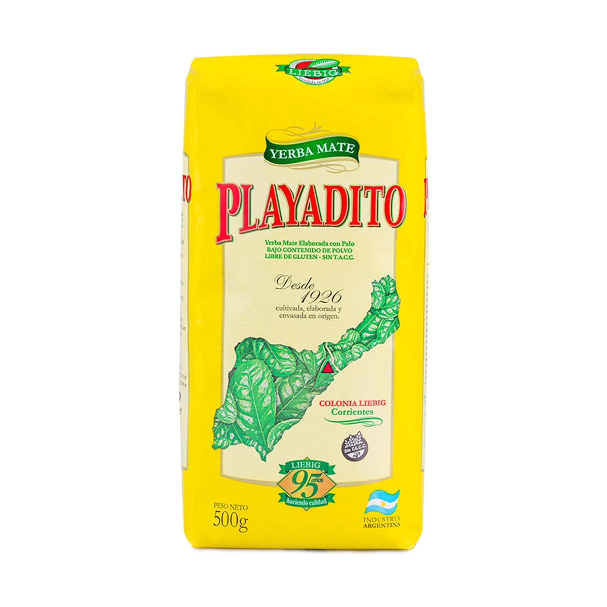 Yerba Mate Playadito 500 g Sabor Suave Energía Natural Argentina