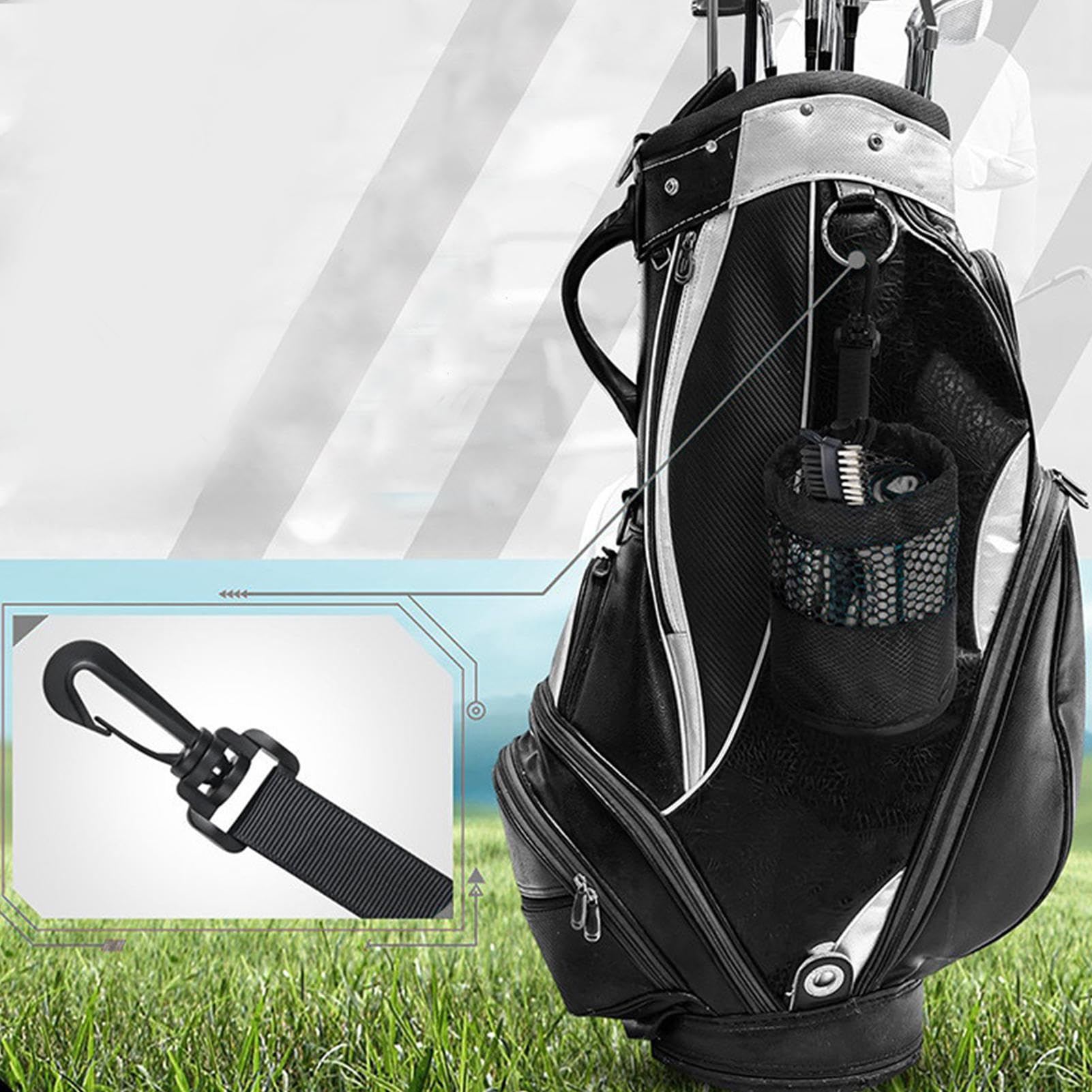 Luckxing Pochette de Transport de Balle de Golf, Sac en Filet pour balles de Golf | Sac en Maille Respirante en Nylon | Sac en Filet Noir, Sac de Rangement Portable pour Practice, Terrain