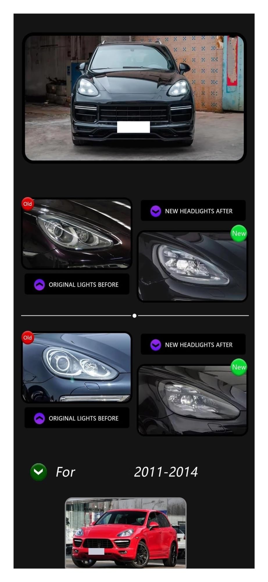 Faro Anteriore Per Cayenne 958.1 958.2 2011-2018 Aggiornamento 2020 Matrix Fari Auto Luci LED Testa Lampade Fanali Posteriori Faro Proiettore