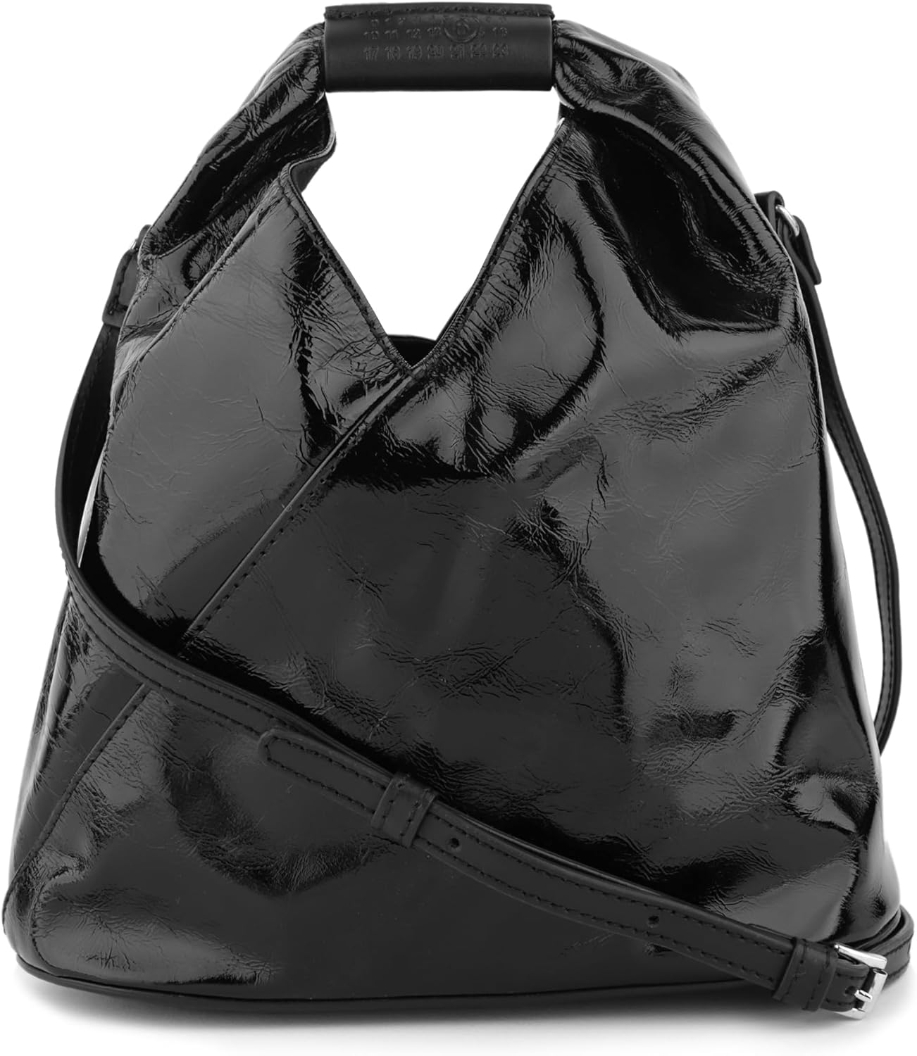 389 ジャガード特殊チュール生地 フェイクレザー 大きめポーチ