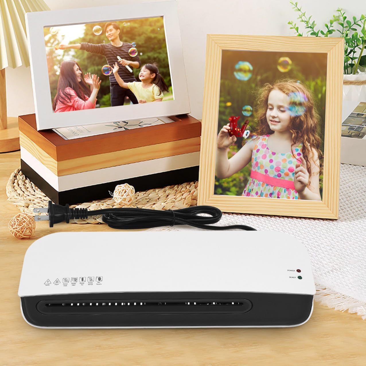 jojofuny Laminating Machine Thermal Laminator Fast Warm Up for Photos Documents Compact Personal Laminator for Home Office Use Versatile Lamination with Smooth Glossy Finish