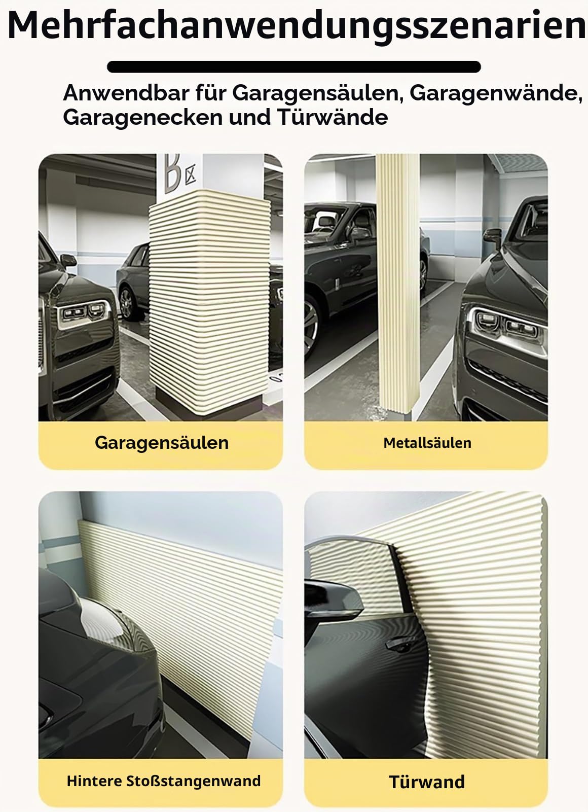 Garagen Wandschutz Garage Selbstklebend, für Auto Türkantenschutz, Garagen-Wandschutz Wandpolsterung, Kantenschutz Garage für Autotüren, Kann Geschnitten Werden Schaumstoff(Braun,500 cm x 20 cm)