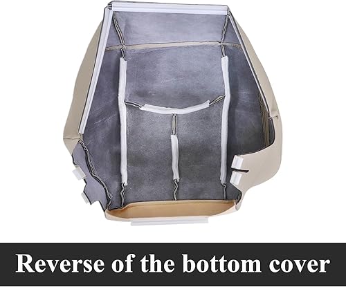 Miniatura 7 de NLQR Funda de asiento delantero para parte inferior del lado del conductor, color marrón 152, repuesto de piel de microfibra, compatible con