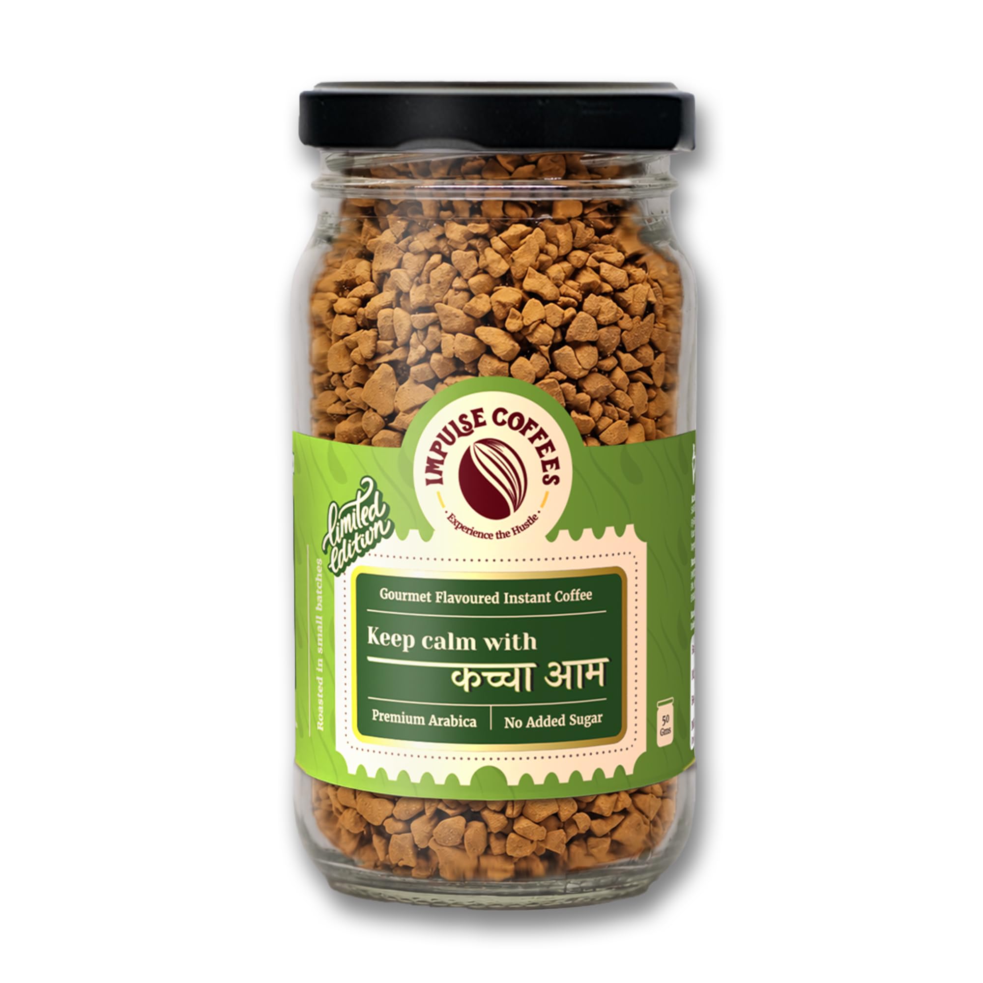 Impulse Coffees Keep Calm With Kaccha Aam Instant Coffee Powder | Raw Mango Aroma Flavoured Coffee | Arabica Coffee Beans | Citrusy & Tangy Powder In Fresh | Ideal Hot & Cold Coffee Mix | 50Gm-image-47