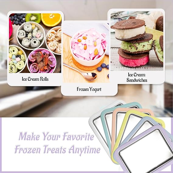 Rolled Ice Cream Maker Instant Ice Cream Maker, Lavender