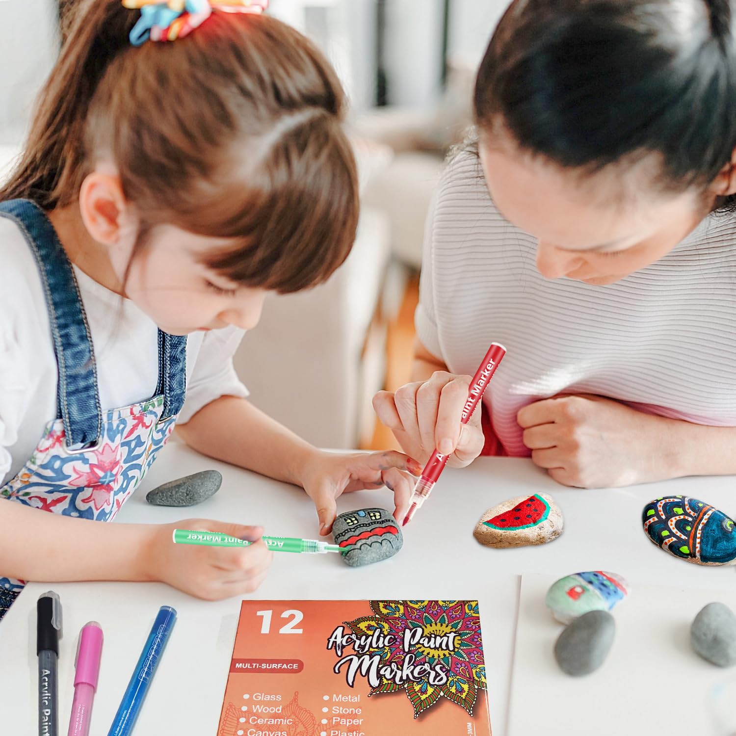 Pennarelli Acrilici Punta Fine 0,7mm - 18 Colori Impermeabili Per Pietra, Ceramica, Legno - Foto 12