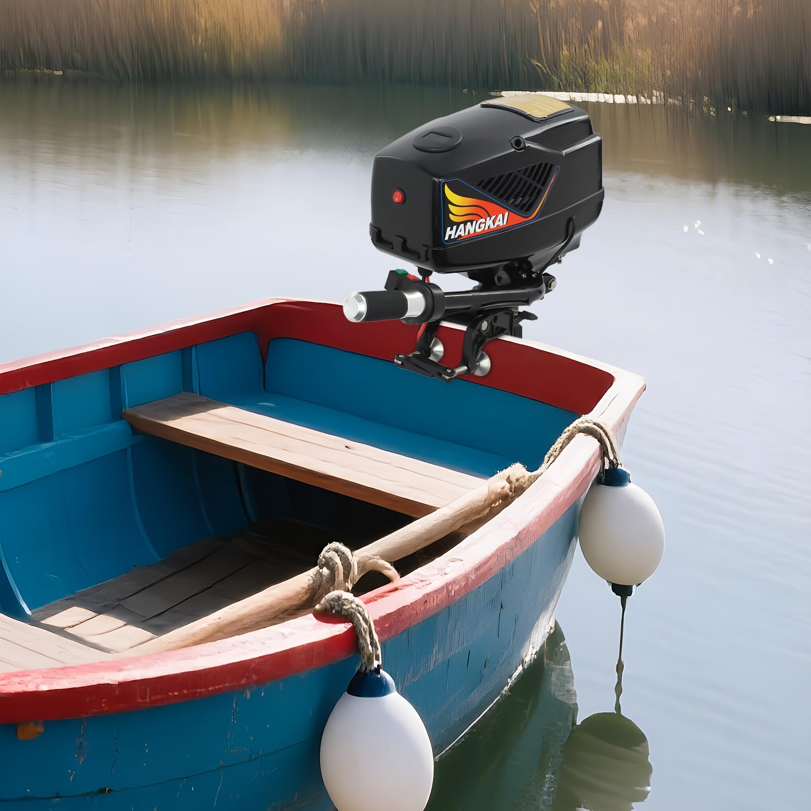 Leiser Elektro Trolling Bootsmotor Elektrischer Außenbordmotor 1200W 48V Bürstenloser Kupfermotor 800kg Schub Kurzwelle für Boote 2-4m Angeln Schlauchboot Fischerboot