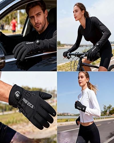 Miniatura 6 de Guantes de invierno para hombre, impermeables y resistentes al viento, guantes de ciclismo de 10 F para mujer, guantes cálidos para pantalla táctil