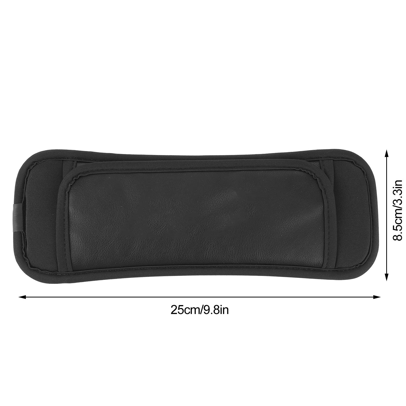 Imbottitura Per Spallacci, Spallina Per Cintura di Sicurezza Per Auto Allevia La Pressione Cintura di Sicurezza Elastica Zaino Cuscino con Cinturino Corto Universale 3,3 X 9,8 Pollici(Nero)