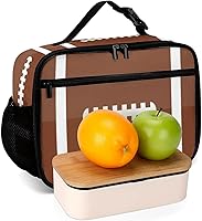 Vista 6 de Lonchera reutilizable de fútbol americano, bolsa de almuerzo aislada, bolsa enfriadora, lonchera para comida y alimentos, bolsa de mano