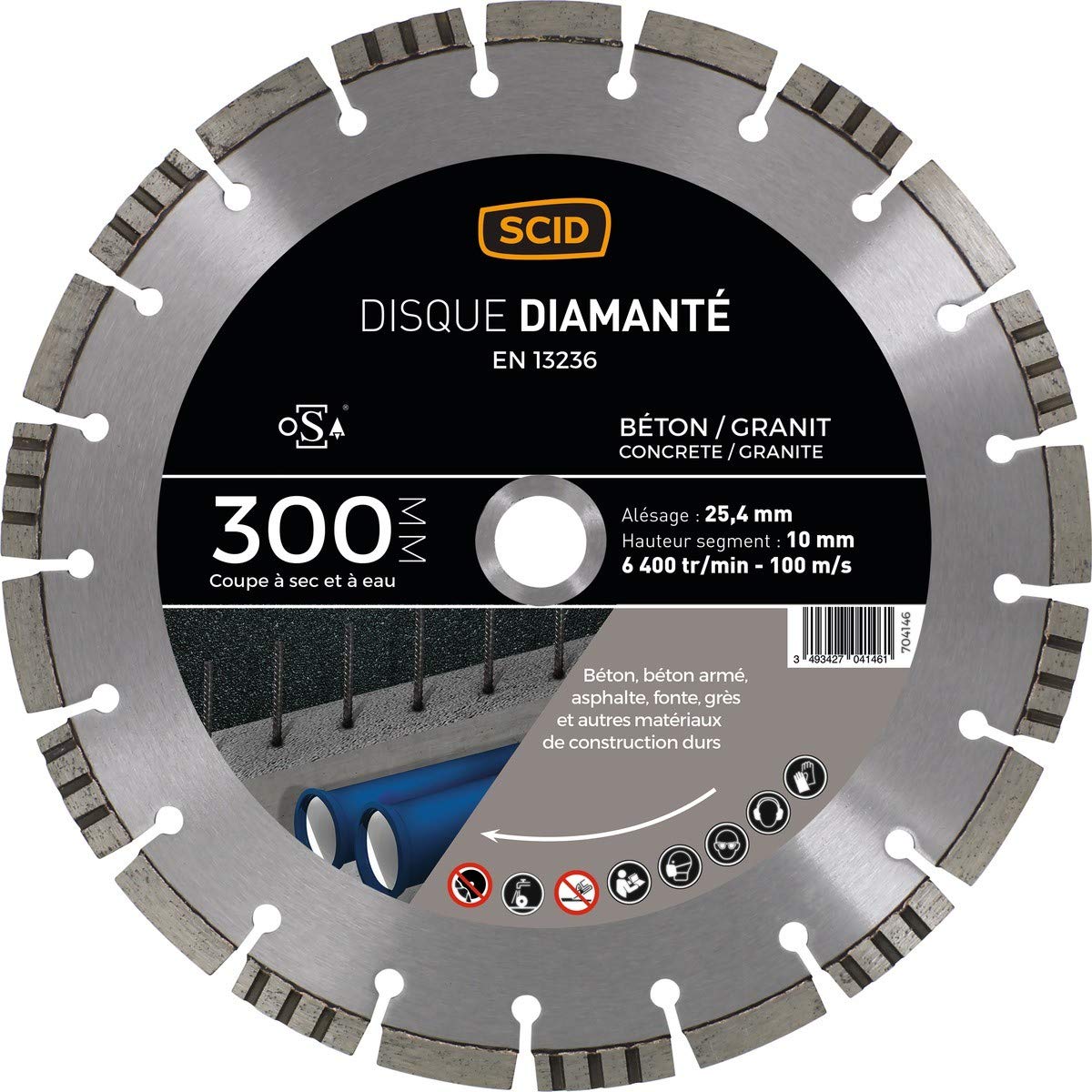 Disco Diamante hormigón Granito ventillé scid – Muela Diámetro 350 mm