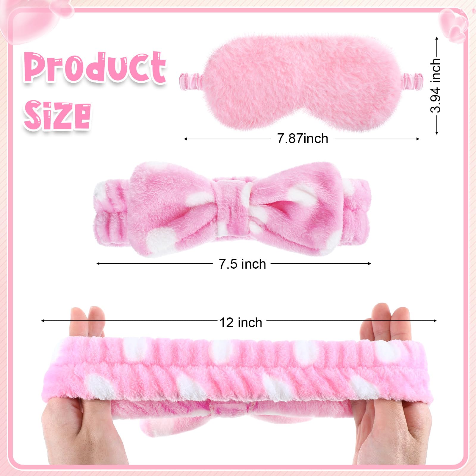 Sleep Mask and Cosmetic Headband Amazon.com: 24 Pieces Sleepover Party Favors Spa Headband  main image 4