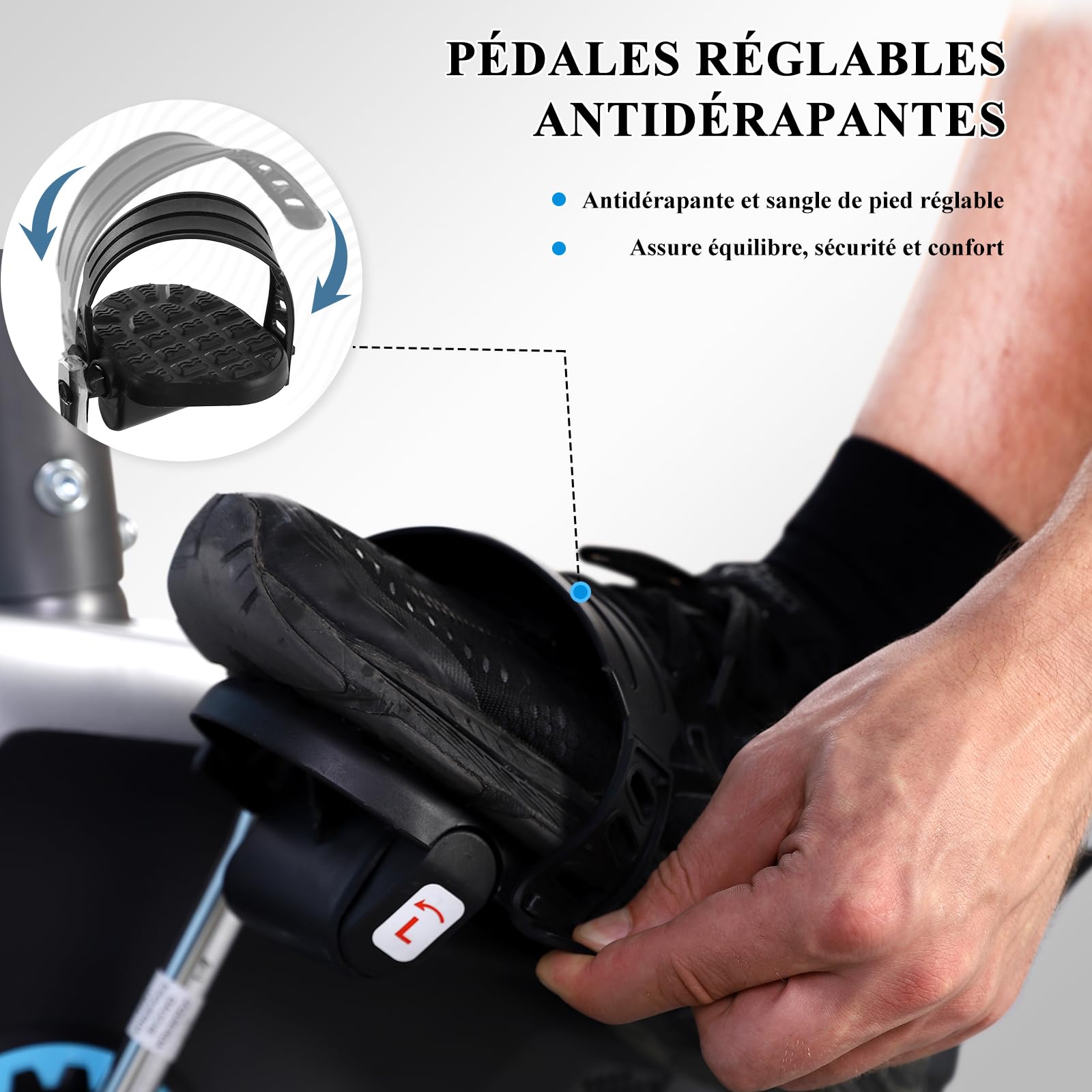 ISE Vélo d'Appartement Semi-Allongé Magnétique, Vélo Couché 8 Niveaux Résistance, Velo Semi Allongé Roue Transport, Impulsion&Ecran LCD, Velo d appartement Semi Allongé Siège Réglable Ergonomique