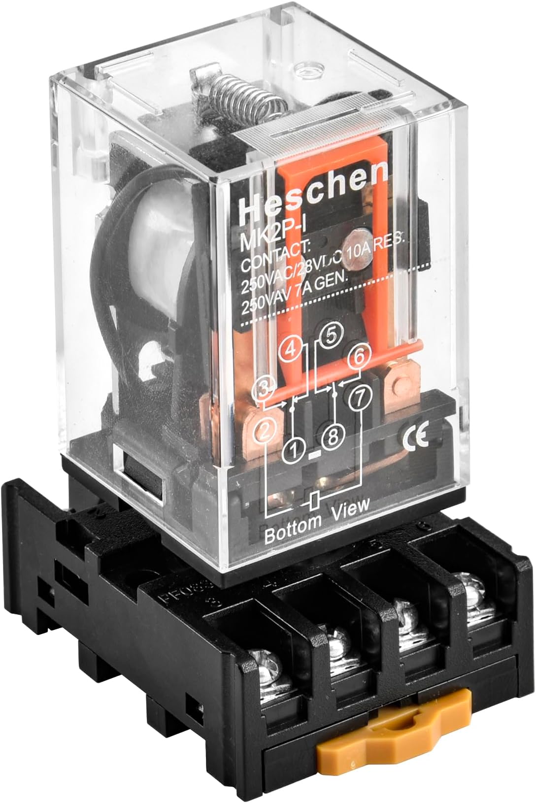 Gereral Purpose Relay MK2P-I AC 220V Coil DPDT 8 Pin with Plug-in Terminal Socket PYF83A