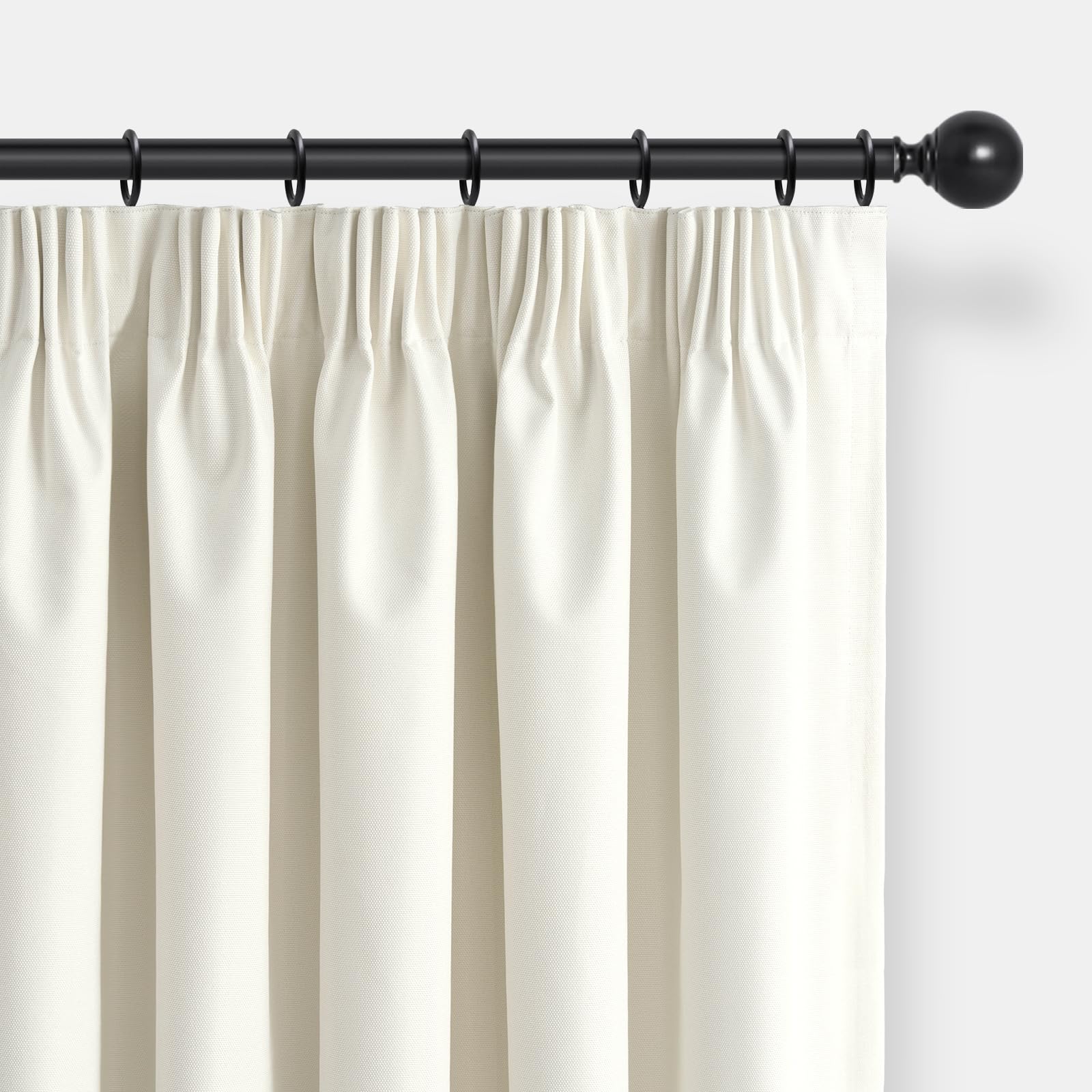 INOVADAY 100% Cortinas Opacas para Salón 2 Piezas 140x225 cm, Blanco | Cortinas Térmicas para Dormitorio, Aislantes del Frío y Calor, Privacidad, Instalación Flexible, con Cinta Fruncidora, OEKO