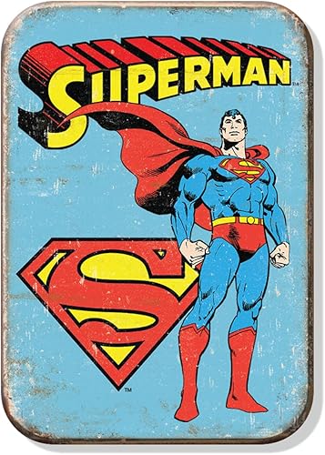 Desperate Enterprises Superman - Imán retro para refrigerador, divertidos imanes para oficina, hogar y escuela, fabricado en los Estados Unidos