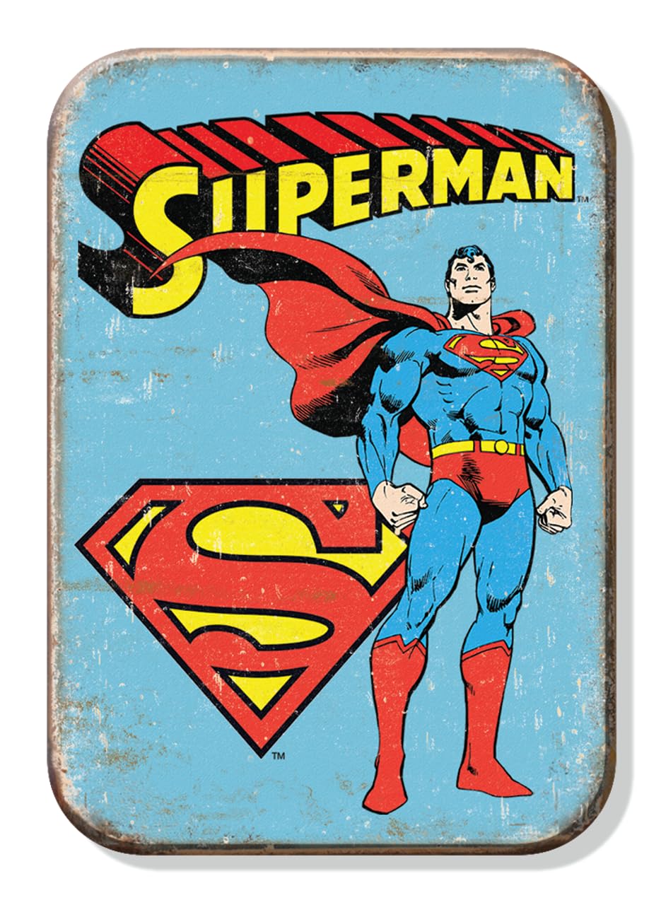Desperate Enterprises Superman Retro Refrigerator Magnet - Funny Magnets for Office, Home & School - Made in The USA