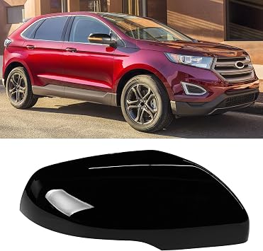 Compatible with Ford Edge Side Mirror Cover 2015-2021 | Glossy Black Right Passenger Side Mirror Cap Cover Only for US Version WITH Turn Signal Light Replace for FT4Z-17D742-BAPTM,F