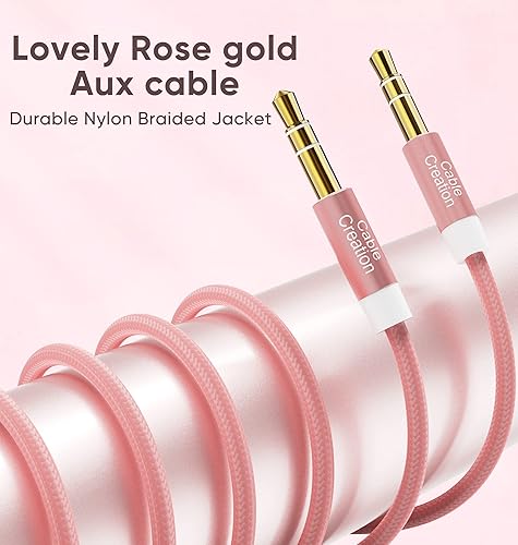Miniatura 27 de CableCreation Cable auxiliar largo (20 pies/19.7 ft), cable de audio de 0.138 in macho a macho, cable auxiliar trenzado de alta fidelidad de 1/8