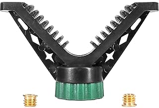 HUNTPAL V Yoke Gun Rest Shooting Rest Shotgun Rifle Holder, Heavy Duty Top Mount Attachment with 2 Pcs 3/8 to 1/4 Camera Thread Sockets for Monopod Bipod Tripod Stick, Hunting Shooting Accessories