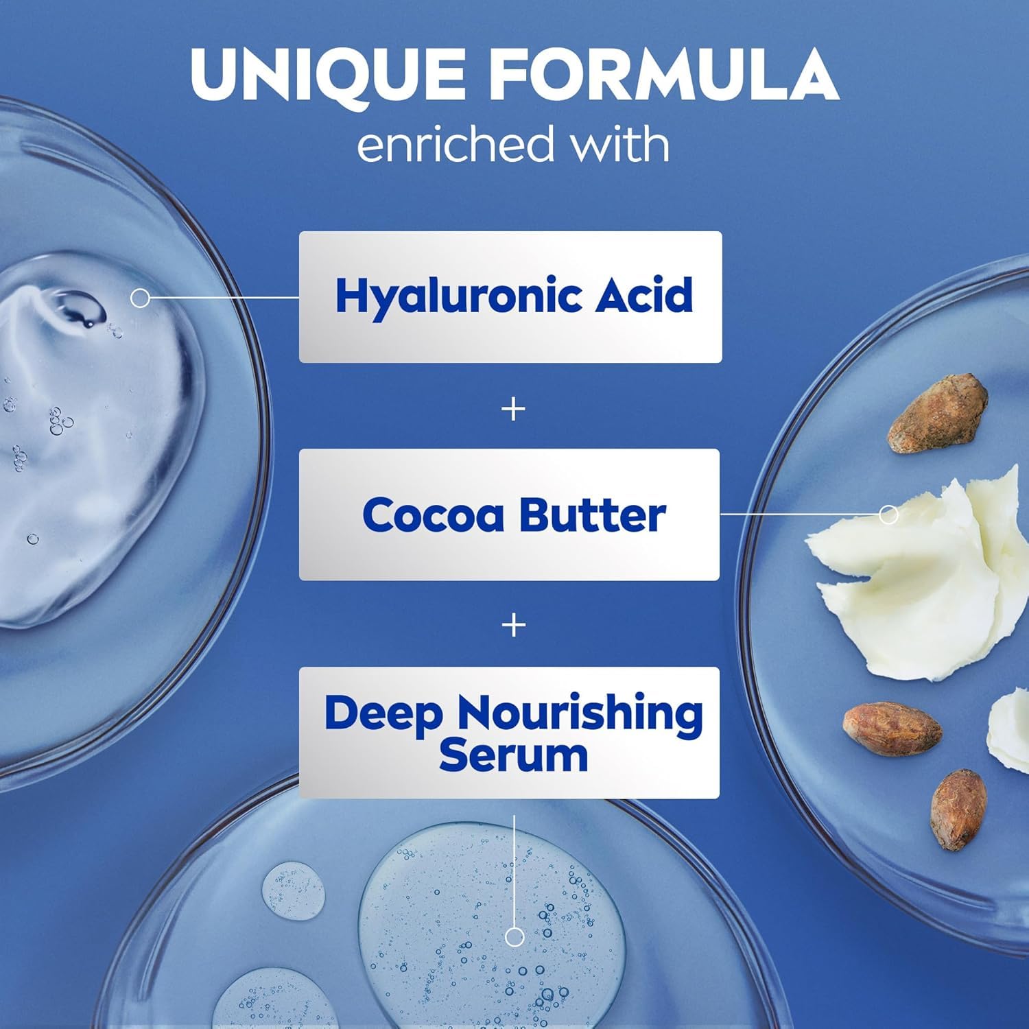 Nivea Lot de 6 lotions corporelles nourrissantes à la noix de coco pour peaux sèches 400 ml