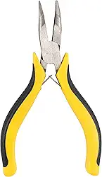 EDA Alicate Para Eletrônica Com Mola Tipo Bico Meia Cana Curvo Eda