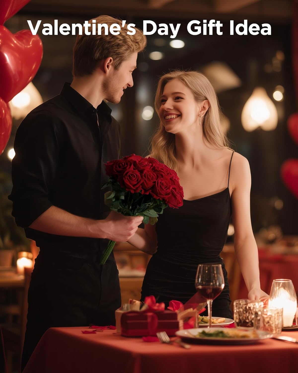 InnoGear 50 Pcs Red Roses Artificial Flowers, Fake Velvet Silk Rose Bulk Faux Flower for Valentine's Gift Decoration DIY Wedding Centerpieces Proposal Bridal Bouquets Party Floral Decor (50, Red) - Image 5