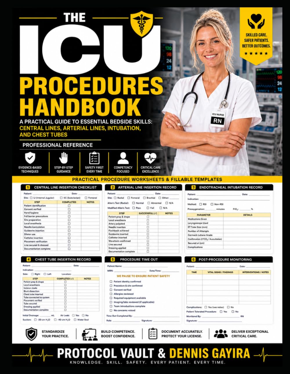 THE ICU PROCEDURES HANDBOOK: A Practical Guide to Essential Bedside Skills: Central Lines, Arterial Lines, Intubation, and Chest Tubes